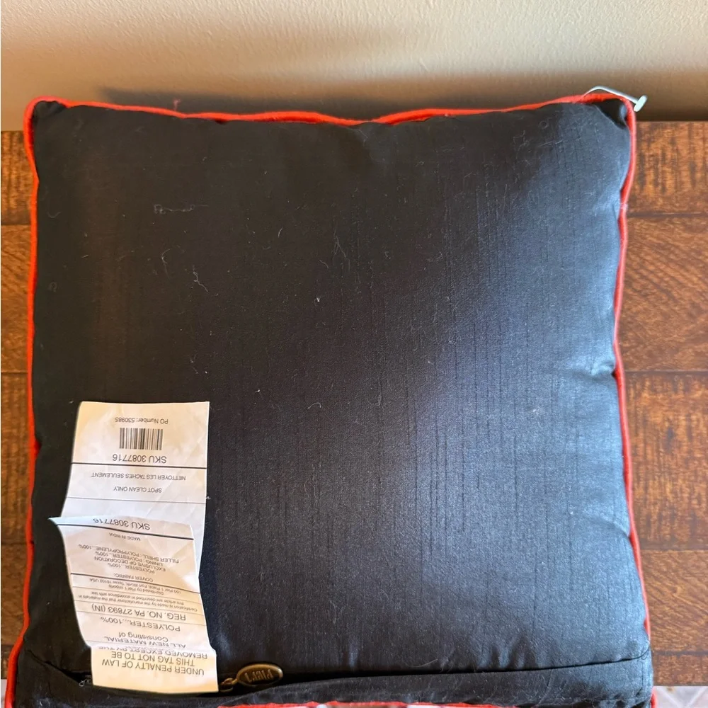 Pier One RARE Glass Beaded Day of the Dead/Halloween Pillow. Beautiful!